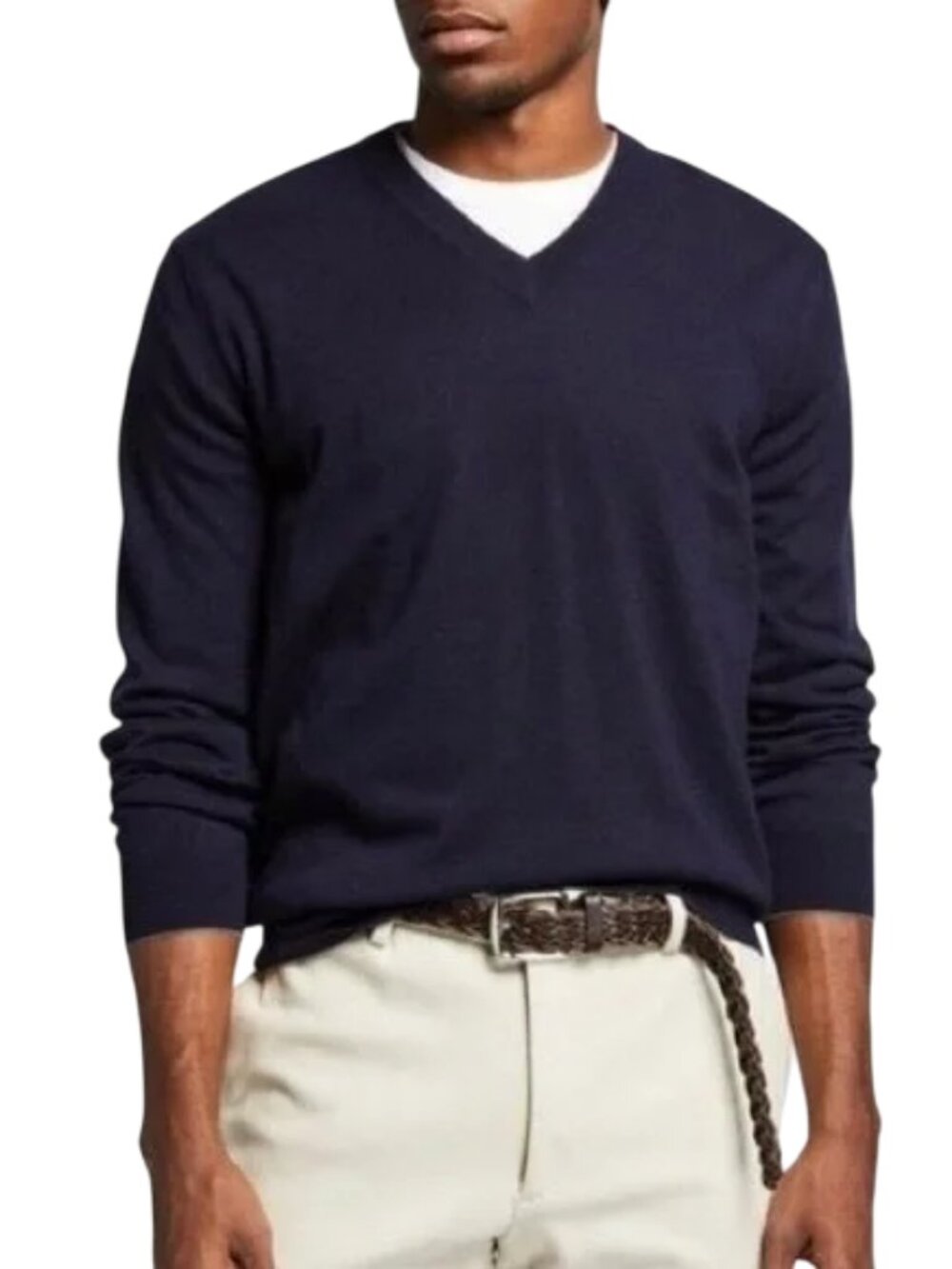 Vince cashmere V neck sweater navy blue men's size XL
